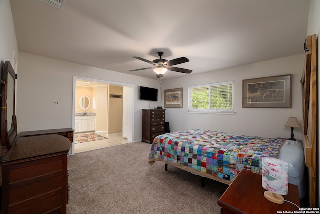 10567 Rocking M, Helotes, TX 78023 - bedroom with light colored carpet and a ceiling fan