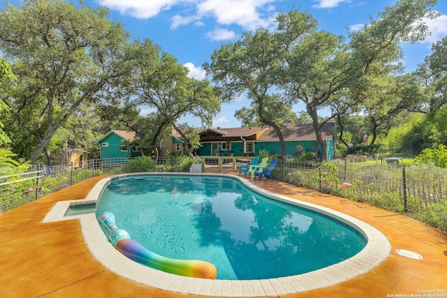 10567 Rocking M, Helotes, TX 78023 - view of pool featuring a patio area