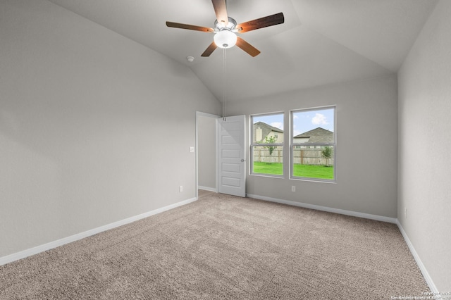 13519 Beebrush Saddle, San Antonio, TX 78253 - spare room with a ceiling fan, carpet floors, and lofted ceiling
