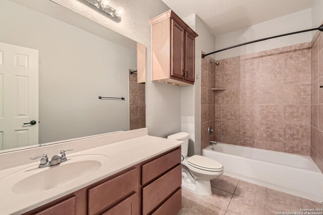 26215 Presidio Blf, Boerne, TX 78015 - bathroom featuring vanity, tile patterned flooring, and  shower combination