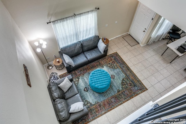 6160 Eckhert Rd, San Antonio, TX 78240 - living area featuring tile patterned flooring and baseboards