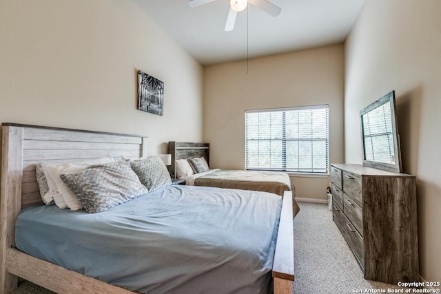 6160 Eckhert Rd, San Antonio, TX 78240 - bedroom featuring light colored carpet and a ceiling fan