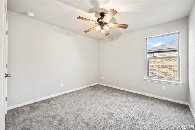 3016 Muscat, Schertz, TX 78154 - carpeted empty room with a ceiling fan and a smoke detector
