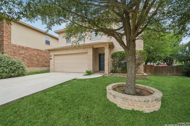 12107 Dawson Cir, San Antonio, TX 78253 - view of front of property featuring an attached garage, driveway, and brick siding