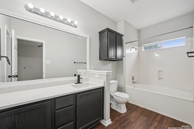 12107 Dawson Cir, San Antonio, TX 78253 - full bathroom featuring vanity, wood finished floors, and shower / washtub combination