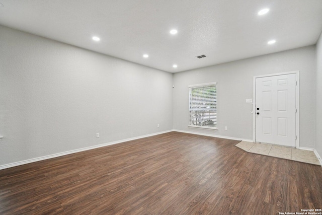 12107 Dawson Cir, San Antonio, TX 78253 - unfurnished room featuring wood finished floors and recessed lighting