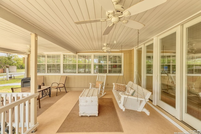 2 Fm 289, Comfort, TX 78013 - sunroom / solarium featuring a ceiling fan