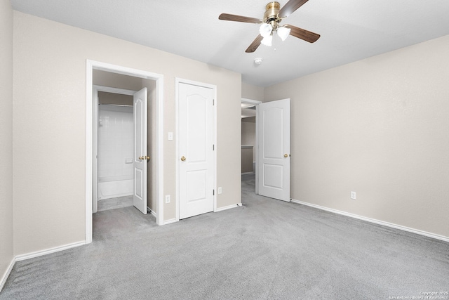 4481 Owl Crk, Schertz, TX 78154 - unfurnished bedroom featuring carpet, ceiling fan, and a spacious closet