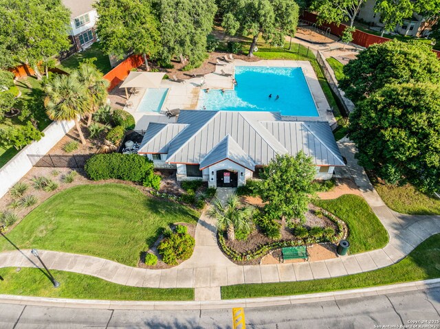 4481 Owl Crk, Schertz, TX 78154 - aerial view of a pool area