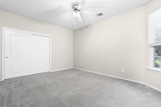 4481 Owl Crk, Schertz, TX 78154 - unfurnished bedroom with carpet flooring, a closet, and ceiling fan