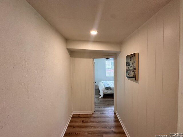 414 Clower, San Antonio, TX 78212 - hallway featuring dark wood-style flooring and recessed lighting