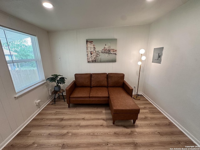 414 Clower, San Antonio, TX 78212 - living area with wood finished floors and electric panel