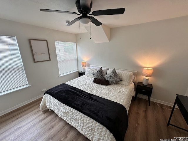 414 Clower, San Antonio, TX 78212 - bedroom with wood finished floors and a ceiling fan