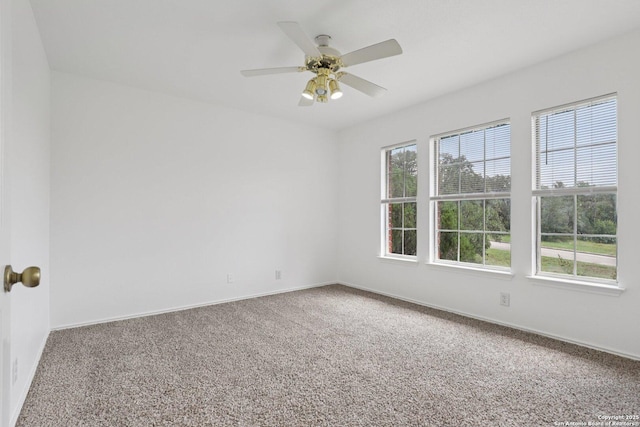 23613 Grayling Ln, San Antonio, TX 78259 - carpeted spare room featuring baseboards and ceiling fan