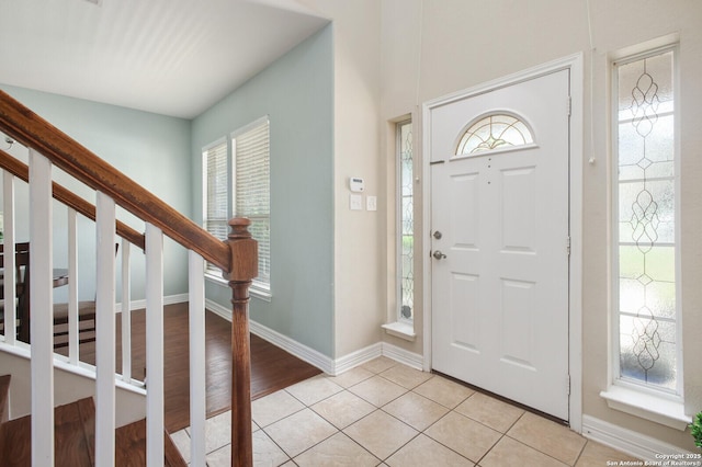 4922 Augusta, San Antonio, TX 78247 - foyer entrance with stairs and light tile patterned flooring