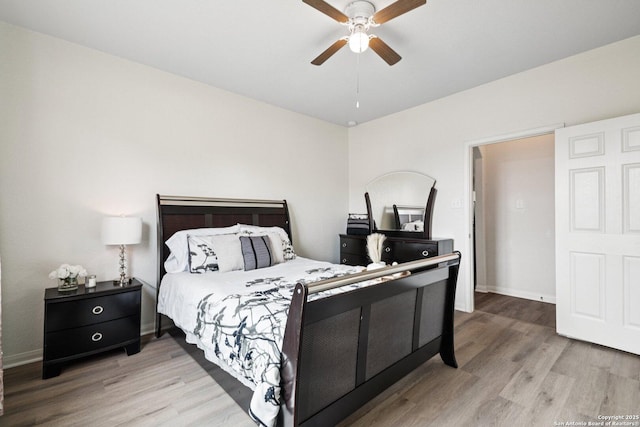 6123 Foster Ml, San Antonio, TX 78222 - bedroom featuring wood finished floors and a ceiling fan
