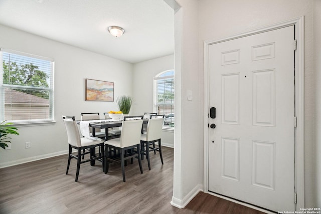 6123 Foster Ml, San Antonio, TX 78222 - dining area with wood finished floors and baseboards