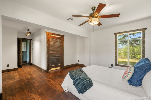 13132 State Highway 16, Medina, TX 78055 - bedroom with wood finished floors and ceiling fan