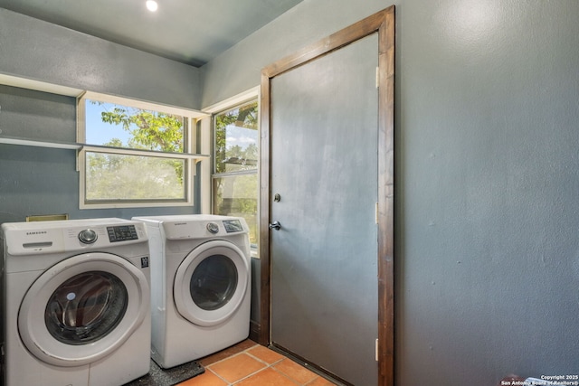 13132 State Highway 16, Medina, TX 78055 - laundry room with washer and dryer and light tile patterned floors