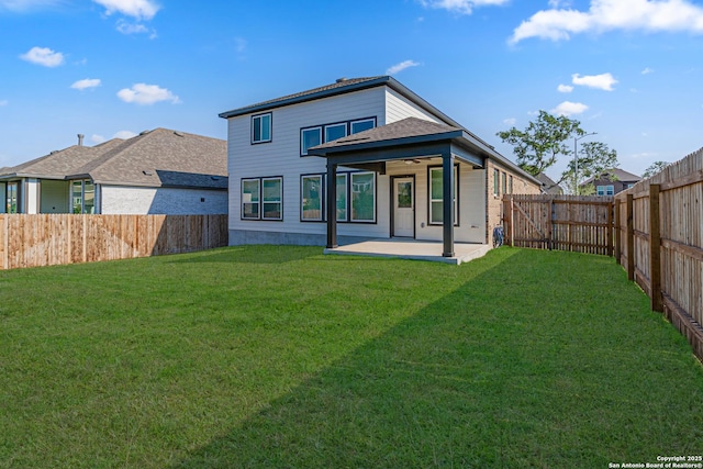 12455 Diagon Aly, San Antonio, TX 78254 - rear view of property featuring a patio, a fenced backyard, and a shingled roof