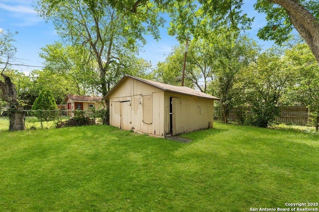 518 Wright Ave, Schertz, TX 78154 - view of shed featuring a fenced backyard