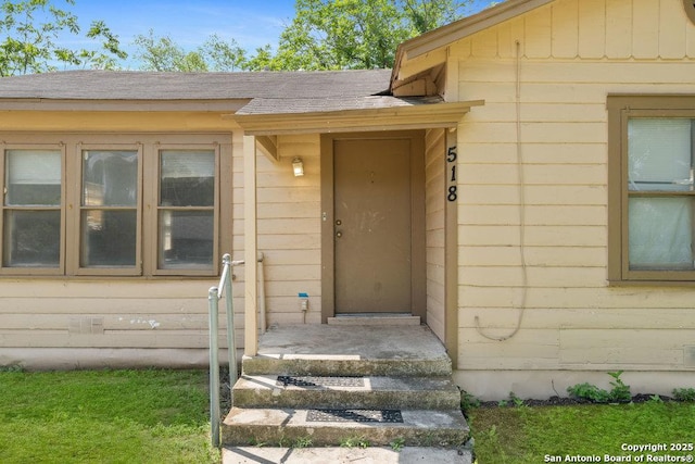 518 Wright Ave, Schertz, TX 78154 - view of exterior entry with a shingled roof