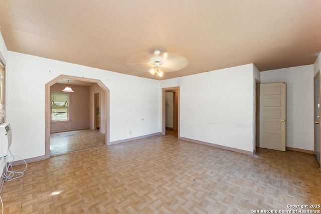 518 Wright Ave, Schertz, TX 78154 - unfurnished room with ceiling fan and arched walkways