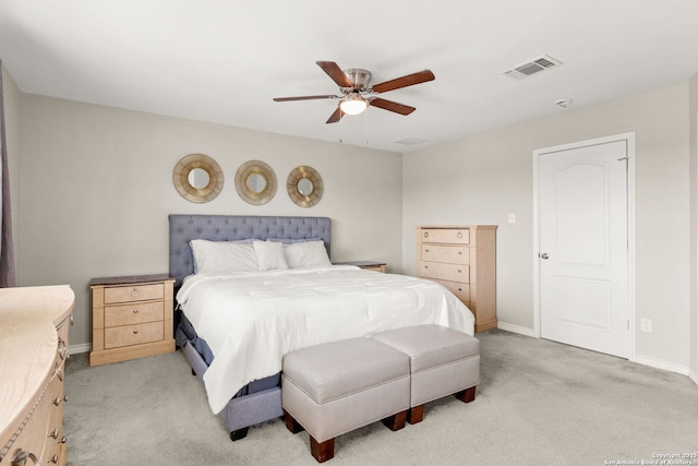 2059 Wind Chime, New Braunfels, TX 78130 - bedroom featuring light carpet and a ceiling fan