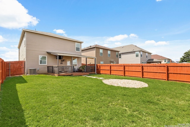 2059 Wind Chime, New Braunfels, TX 78130 - back of house with a fenced backyard and a deck