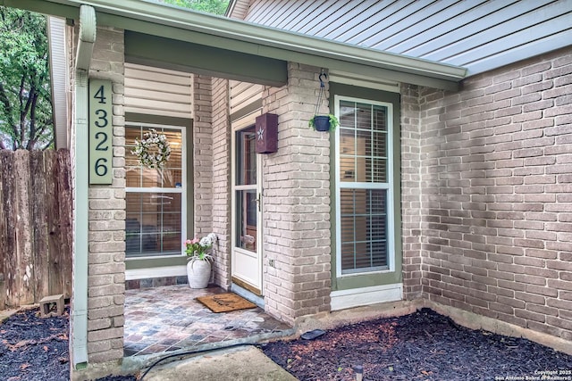 4326 Hilton Head, San Antonio, TX 78217 - view of exterior entry featuring brick siding