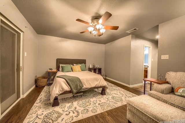 4326 Hilton Head, San Antonio, TX 78217 - bedroom with dark wood-style flooring and a ceiling fan