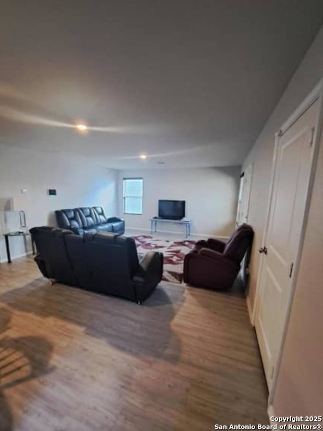 318 Pradera Cv, San Antonio, TX 78237 - living area with wood finished floors and baseboards