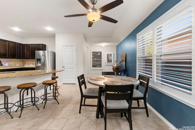 15102 Field Sparrow, San Antonio, TX 78253 - dining room featuring ceiling fan and light tile patterned floors