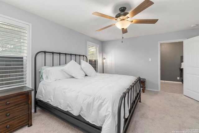 15102 Field Sparrow, San Antonio, TX 78253 - bedroom featuring light colored carpet and ceiling fan