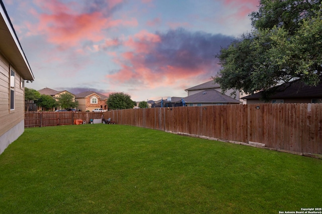 15102 Field Sparrow, San Antonio, TX 78253 - yard at dusk featuring a fenced backyard