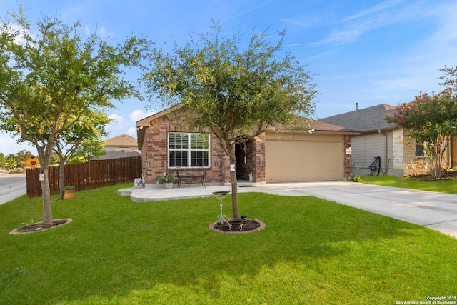 15102 Field Sparrow, San Antonio, TX 78253 - view of front of house featuring an attached garage, concrete driveway, and brick siding