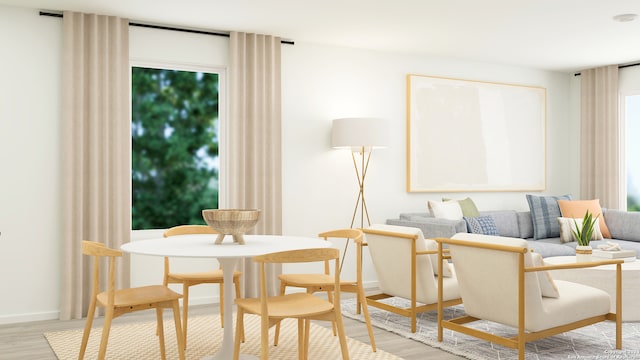 14818 Saw Ml, San Antonio, TX 78254 - dining room with light wood-style flooring and baseboards