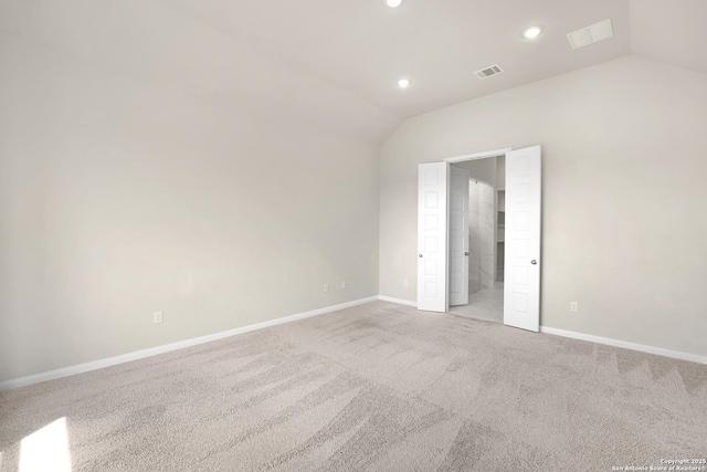 2614 Banditos Rdg, San Antonio, TX 78245 - carpeted empty room with lofted ceiling and recessed lighting