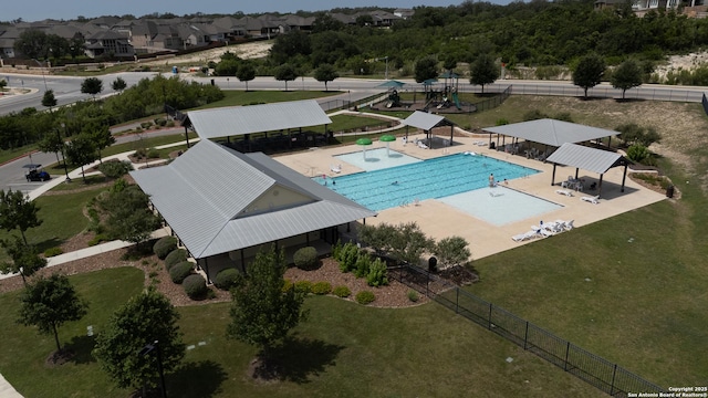 2614 Banditos Rdg, San Antonio, TX 78245 - bird's eye view of a pool