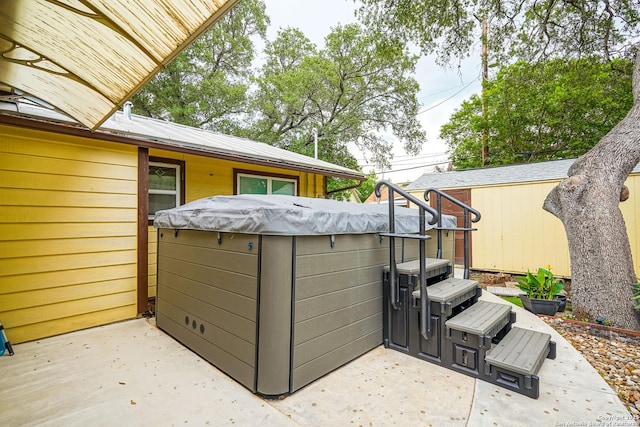 9518 Wahada, San Antonio, TX 78217 - view of patio / terrace featuring a storage shed