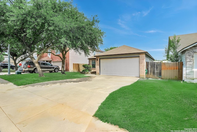 9427 Hacienda Acres, San Antonio, TX 78245 - view of front of home with brick siding and a detached garage