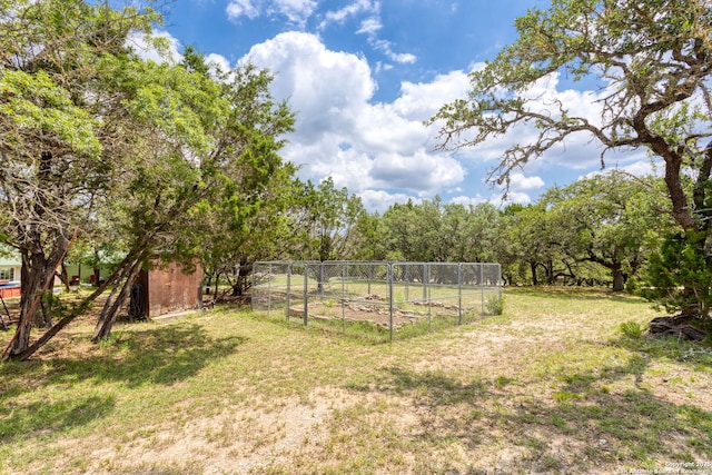 655 Shepherds, Bulverde, TX 78163 - view of grassy yard with an outbuilding