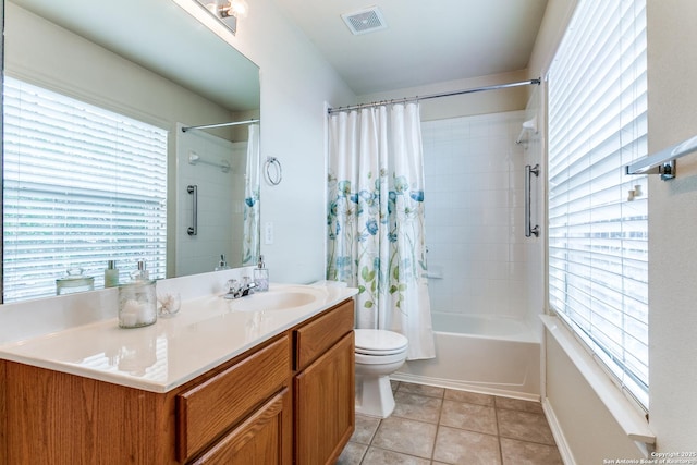 20927 Las Lomas Blvd, San Antonio, TX 78258 - full bathroom with shower / tub combo, vanity, tile patterned floors, and healthy amount of natural light