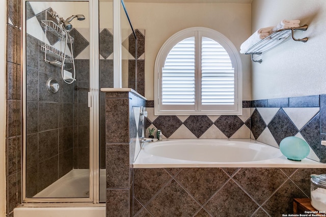 20927 Las Lomas Blvd, San Antonio, TX 78258 - full bathroom featuring a bath and a shower stall