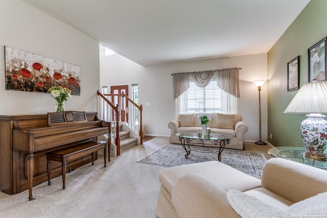 20927 Las Lomas Blvd, San Antonio, TX 78258 - living area with light carpet and stairway