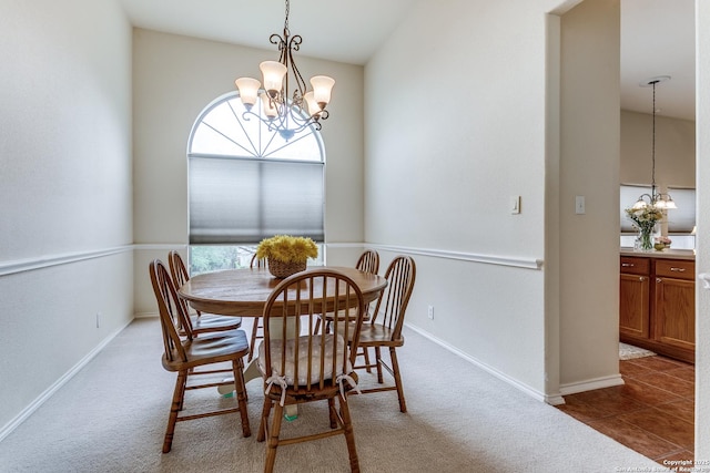 20927 Las Lomas Blvd, San Antonio, TX 78258 - dining area featuring a chandelier and carpet