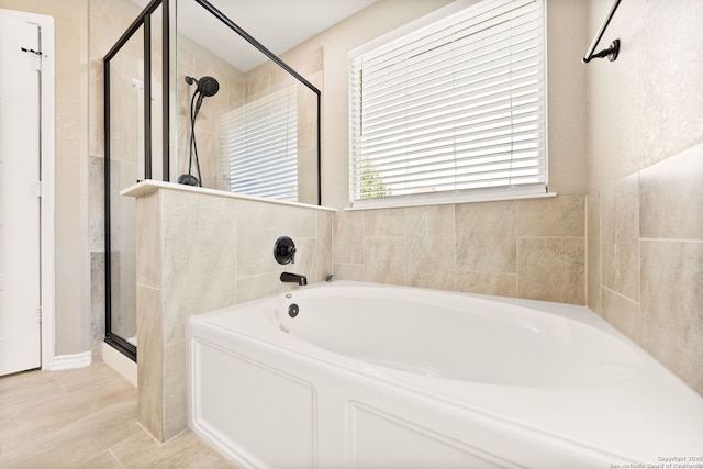 11406 Sawyer Vly, San Antonio, TX 78254 - bathroom with a garden tub and a shower stall