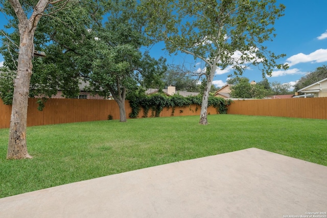 6403 Port Royal, San Antonio, TX 78244 - fenced backyard featuring a patio