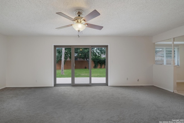 6403 Port Royal, San Antonio, TX 78244 - carpeted spare room with a textured ceiling and a ceiling fan