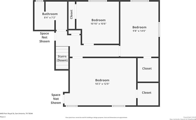 6403 Port Royal, San Antonio, TX 78244 - view of floor plan / room layout